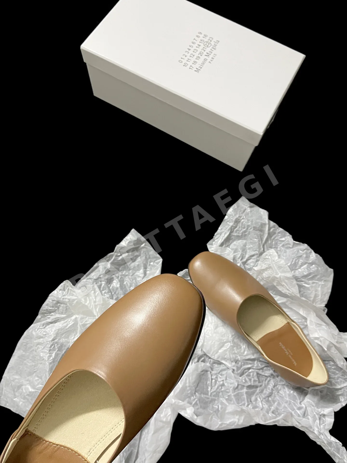 마르지엘라 미니멀 스퀘어 토 슬립온 신발 9167 상세 이미지 6