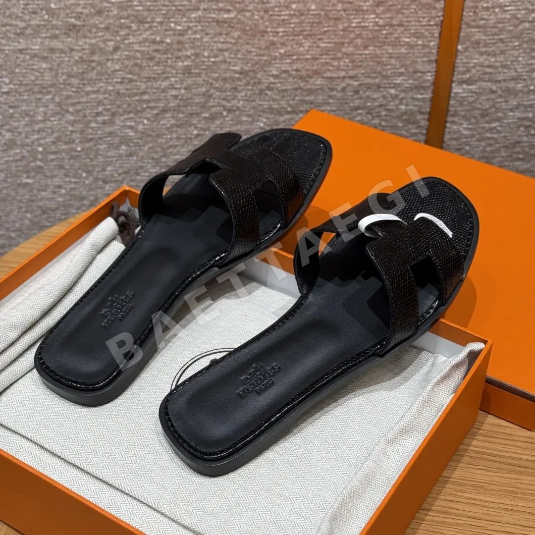 에르메스 오란 도마뱀 가죽 샌들 상세 이미지 3