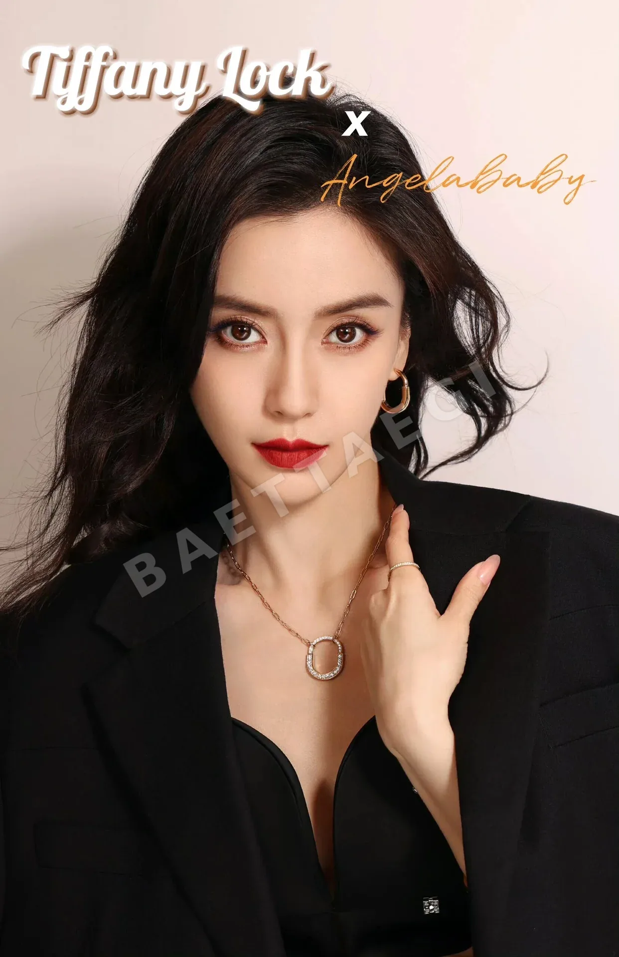 티파니 락 링 클래스프 체인 목걸이 18K 골드 다이아몬드 장식 상세 이미지 9