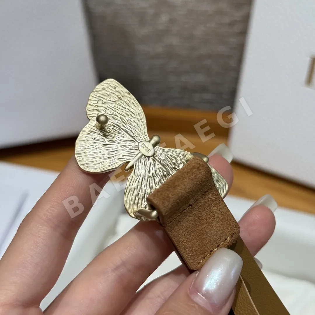 디올 나비 버클 스웨이드 벨트 상세 이미지 6