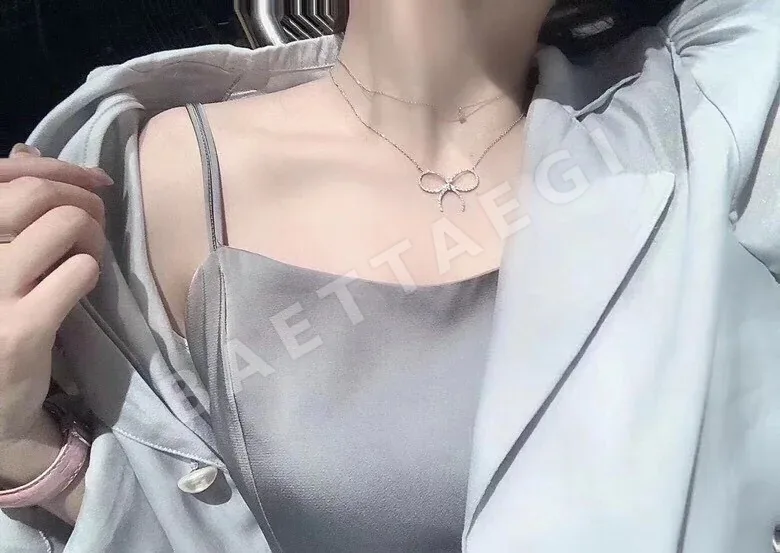 티파니 리본 다이아몬드 목걸이 상세 이미지 2