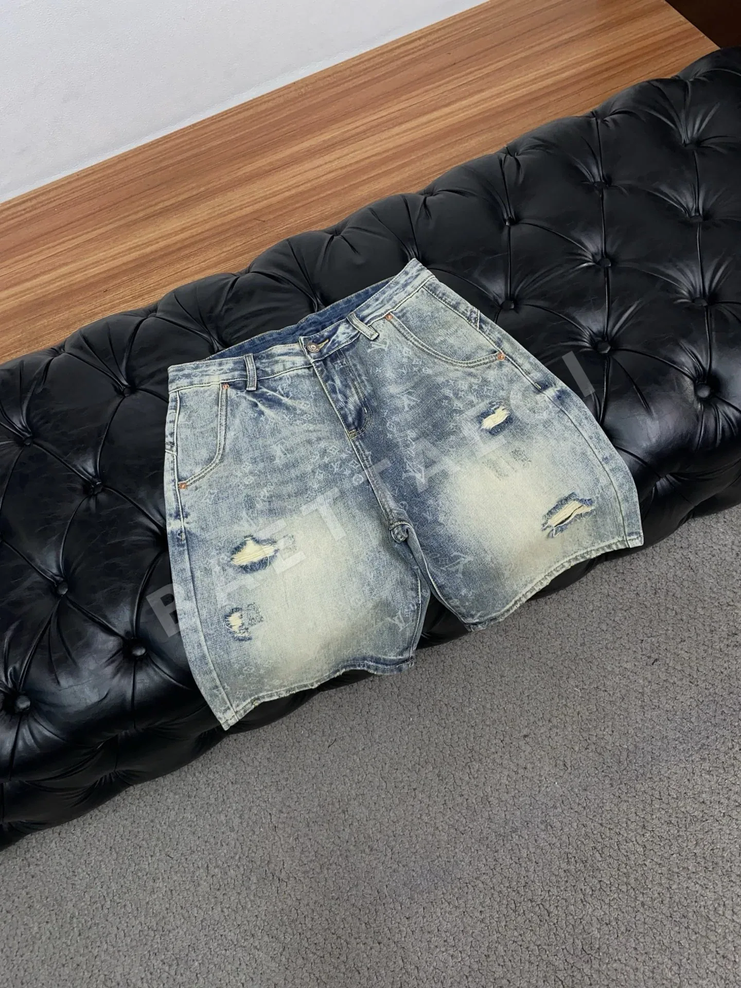 루이비통 데님 남성 반바지 상세 이미지 6