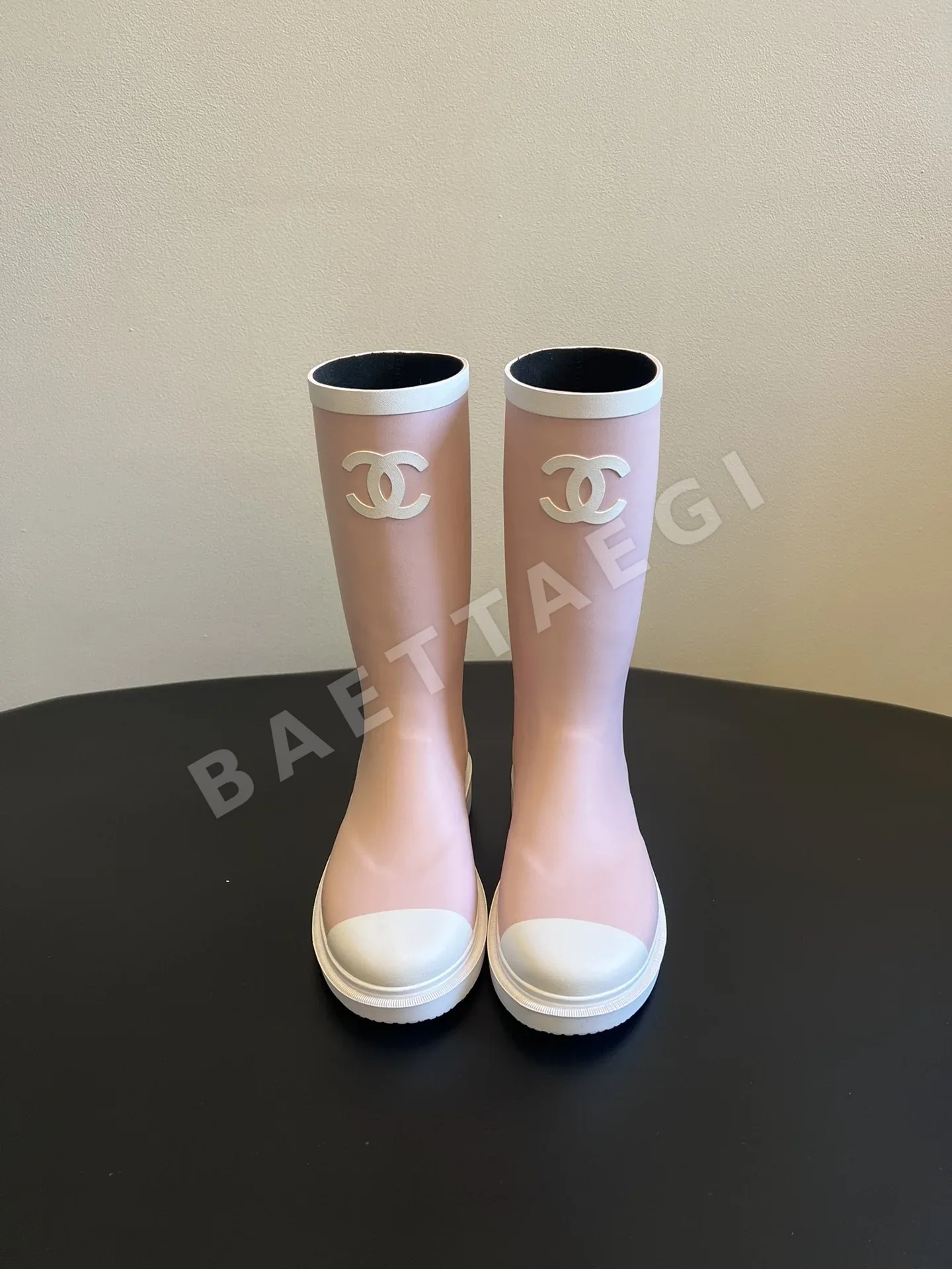 샤넬 스몰 러버 논슬립 레인부츠 85138