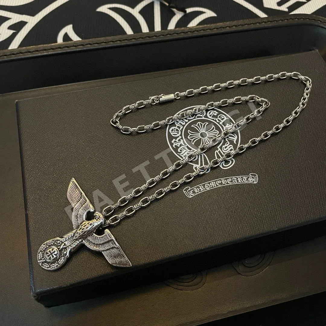 크롬하츠 클래식 레트로 크로스 이글 펜던트 목걸이 상세 이미지 7