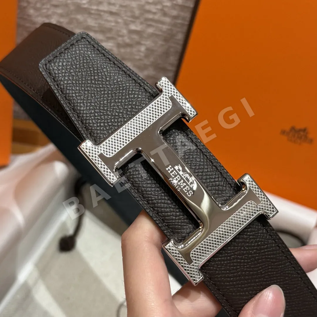 에르메스 H버클 양면 남성 벨트 상세 이미지 5