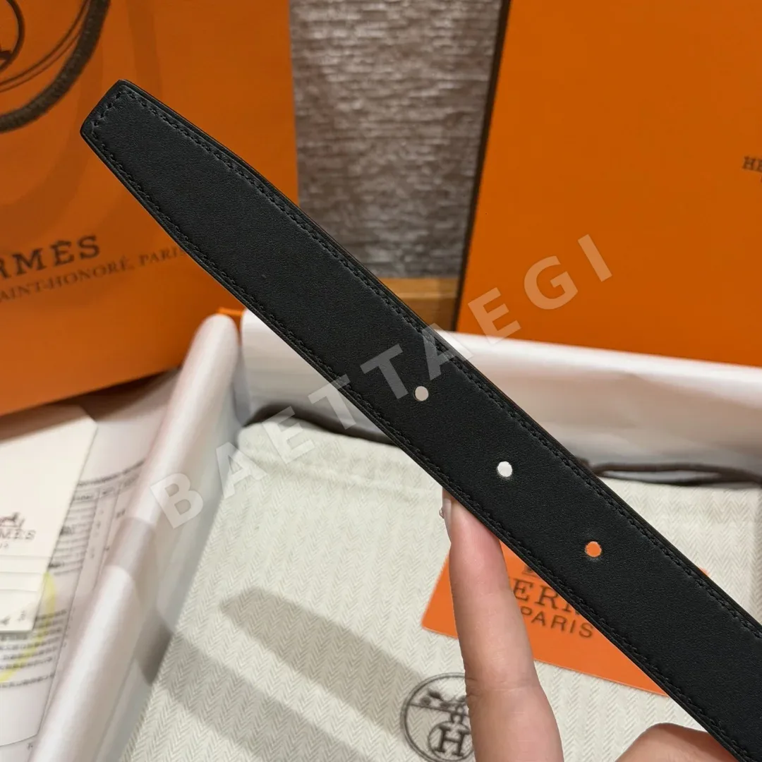에르메스 카발리에레 H 버클 양면 가죽 벨트 상세 이미지 8