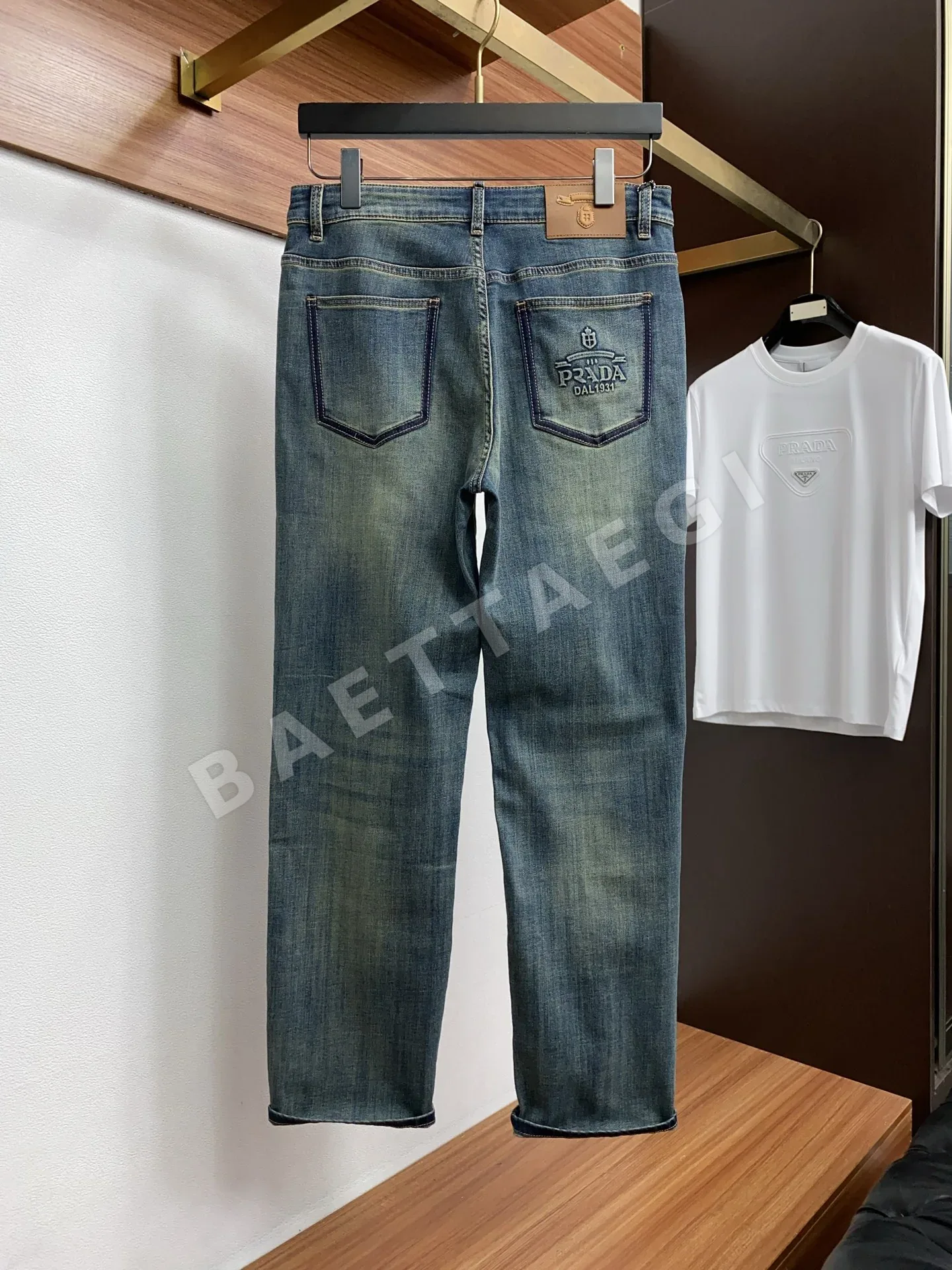 프라다 남성 데님 바지 상세 이미지 8