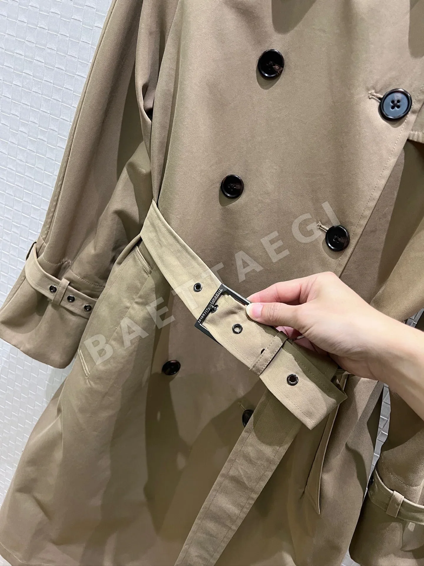 브루넬로쿠치넬리 더블 브레스티드 롱 트렌치코트 자켓 상세 이미지 4