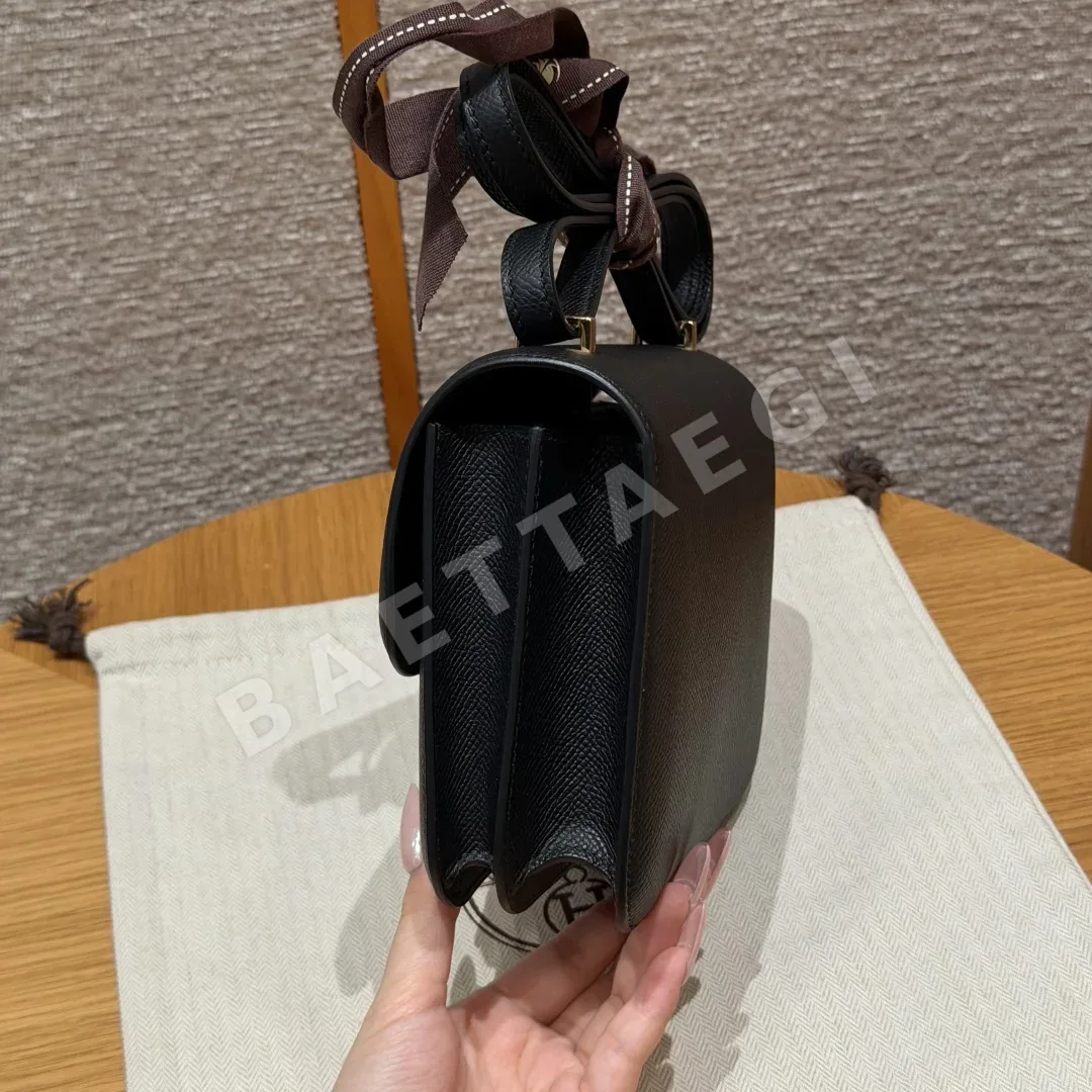 에르메스 콘스탄스 18 cm 블랙 앱송 가죽 가방 상세 이미지 4