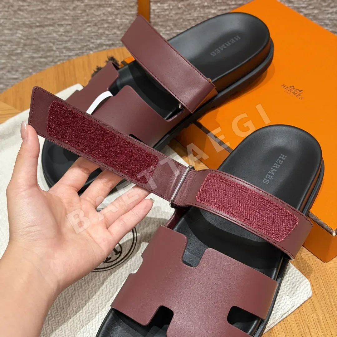 에르메스 시프르 샌들 레드 카ー 스킨 상세 이미지 3