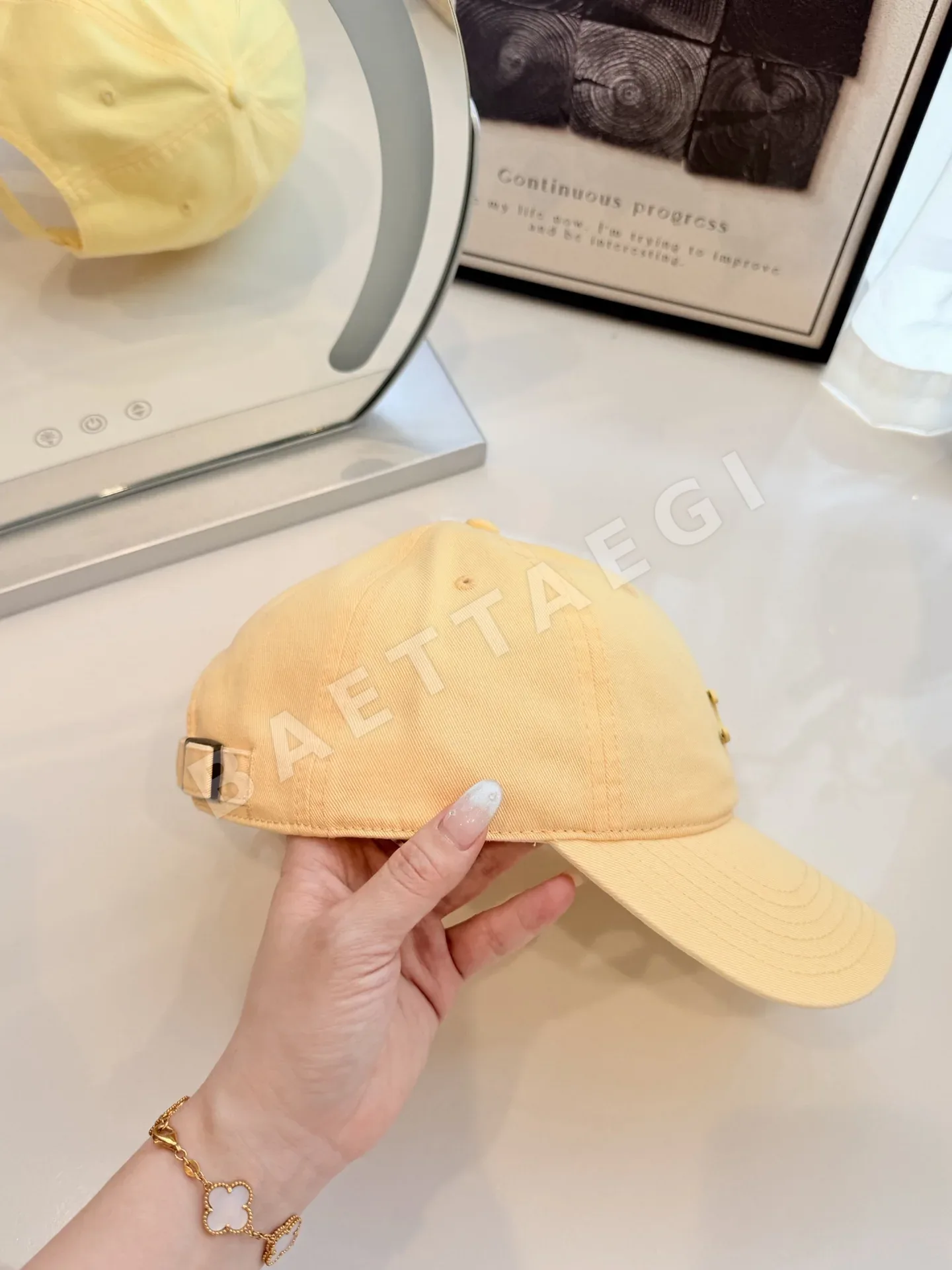 셀린느 키릴 문자 자수 워시드 면 야구모자 상세 이미지 6