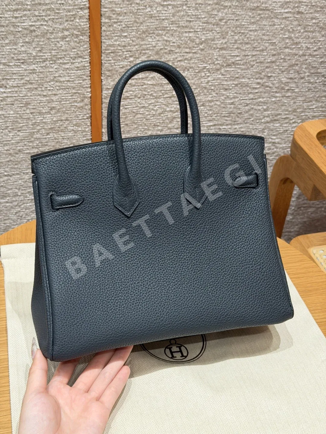 에르메스 버킨 25 더스티 그레이 토고 가죽 가방 상세 이미지 2