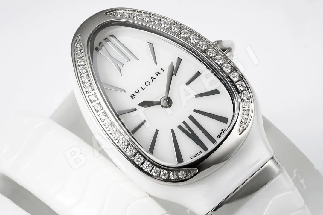 불가리 세르펜티 투보가스 세라믹 사파이어 쿼츠 여성 시계 레플리카 45034 Bvlgari 상세 이미지 2