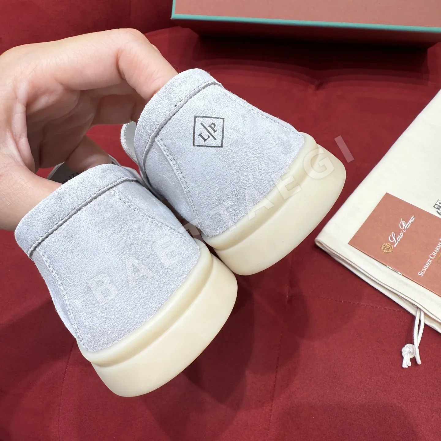 로로피아나 펄 그레이 폴로셔츠 로퍼 상세 이미지 8