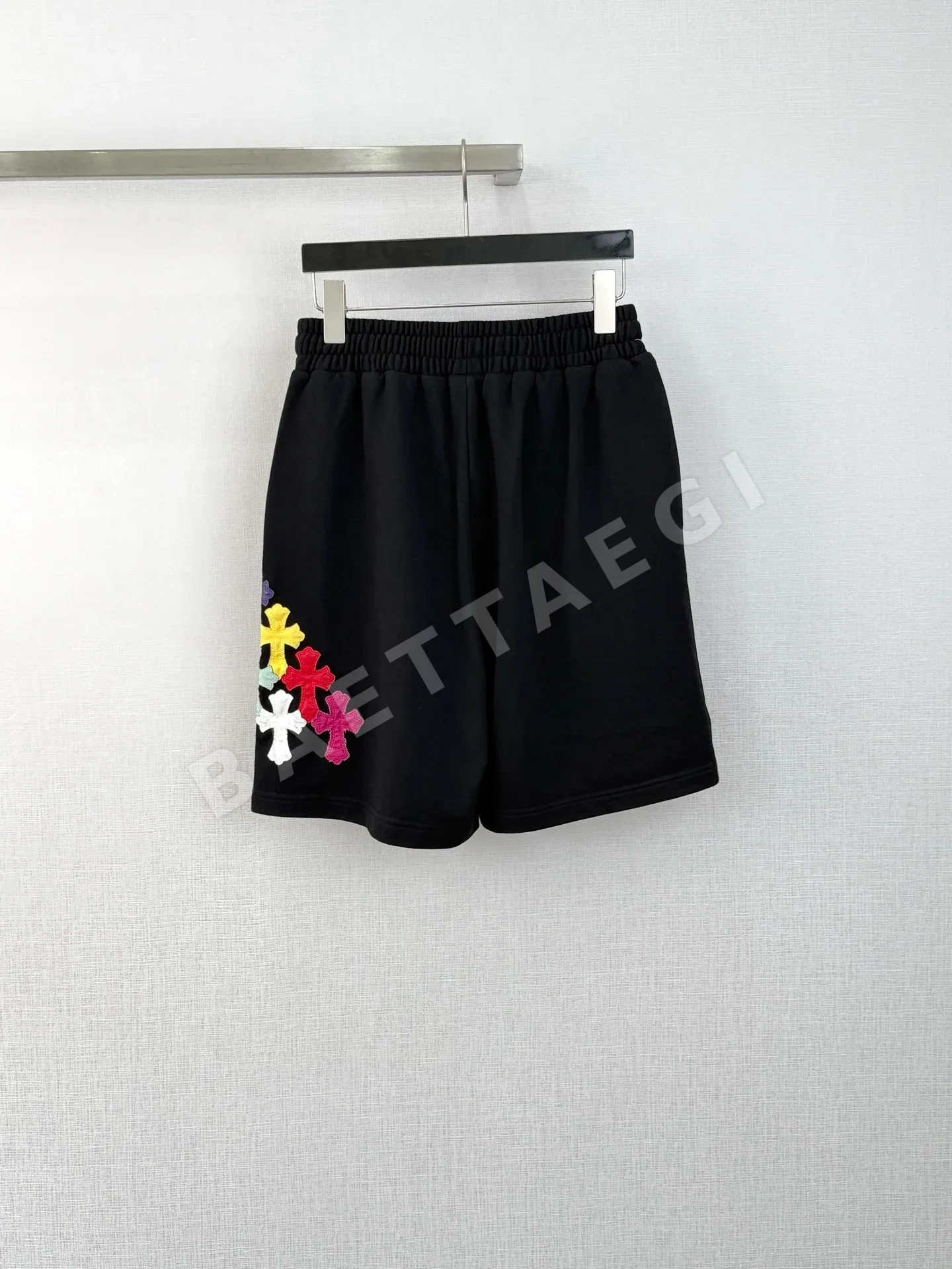 크롬하츠 컬러풀 레더 크로스 캐주얼 스웨트 반바지 상세 이미지 2