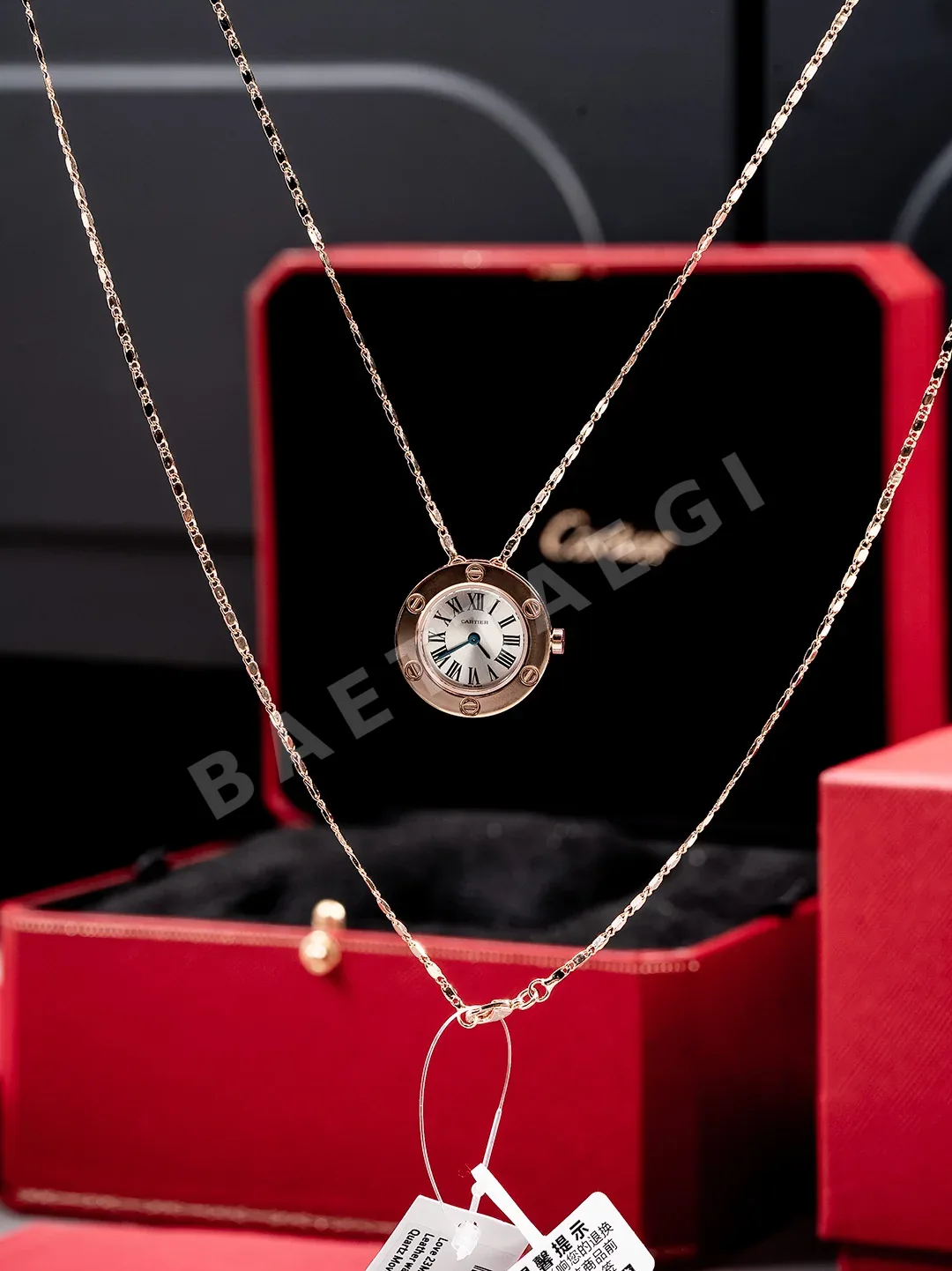 까르띠에 시계 쿼츠 무브먼트 다이아 로즈골드 블루 스틸밴드 가죽스트랩 레플리카 42859 Cartier 상세 이미지 2