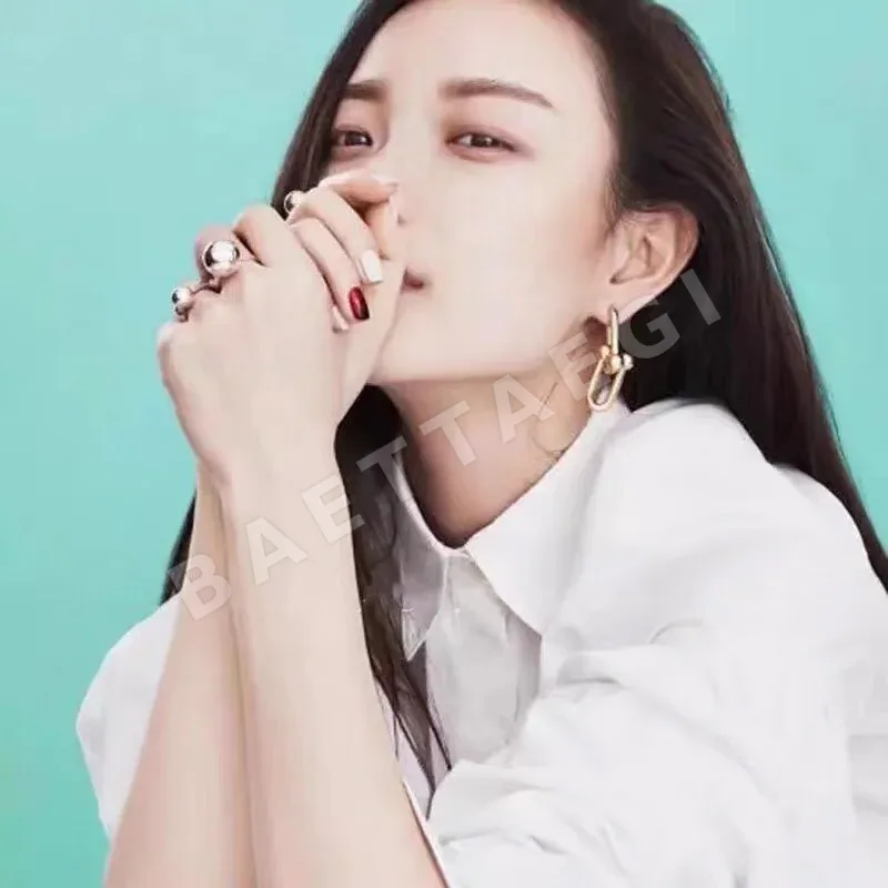 티파니 조인트 더블 후프 귀걸이 상세 이미지 3