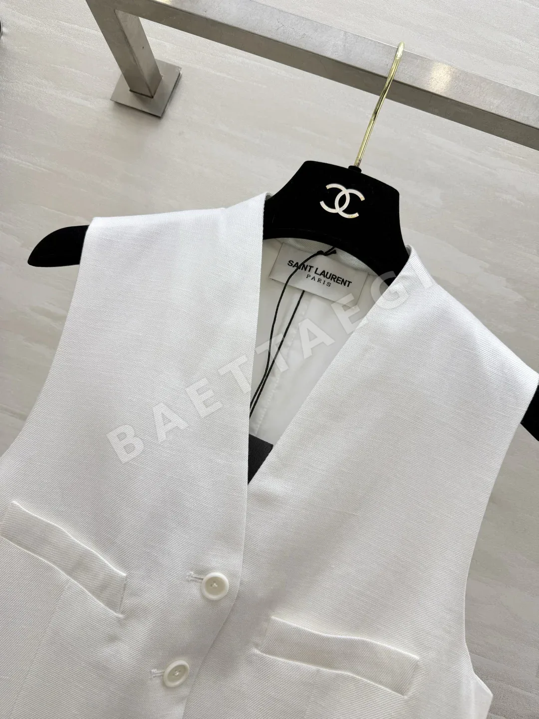 생로랑 린넨 베스트 와이드 팬츠 세트 상세 이미지 5
