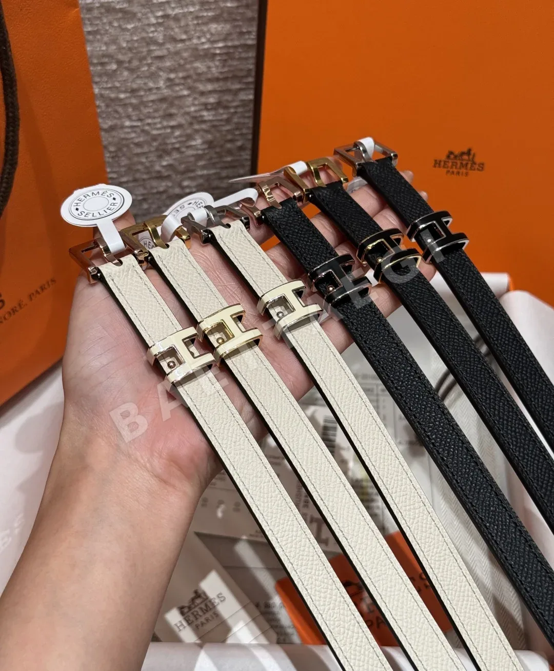 에르메스 팝H 래커 마감 에포슨 카프스킨 벨트 상세 이미지 3