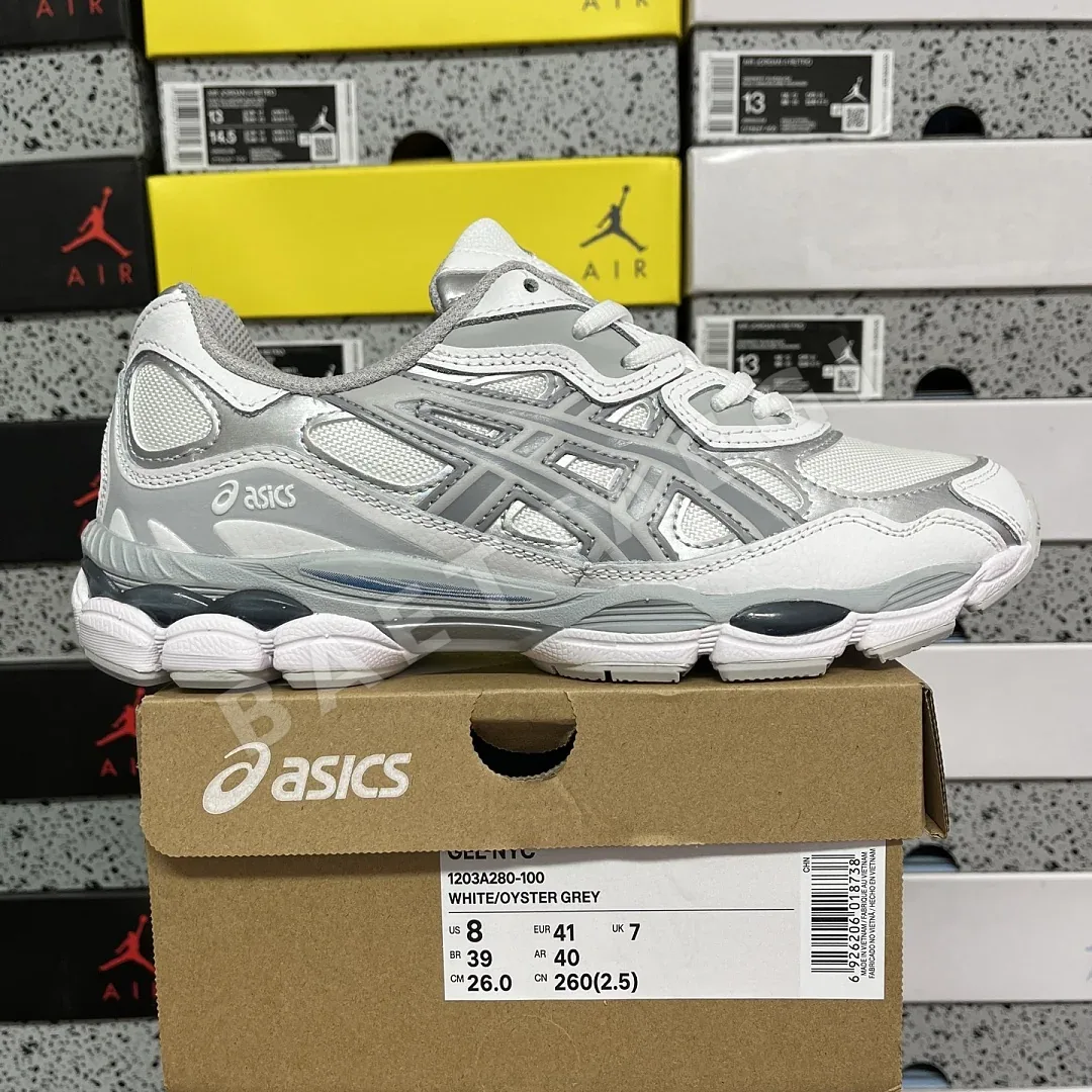 아식스 [M] 젤 NYC 1203A280-100 200488 Asics Gel-NYC White Oyster Grey