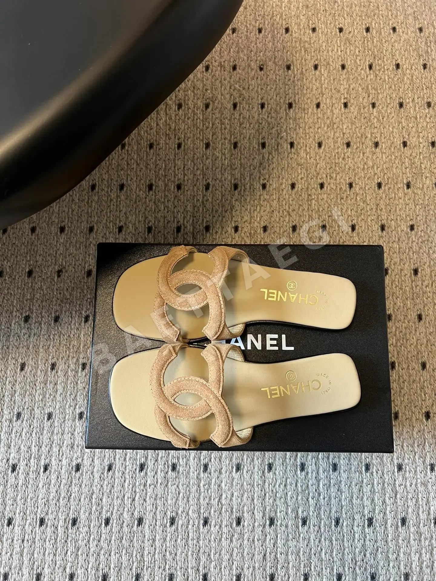 샤넬 더블 C 엠보싱 멀티 컬러 스퀘어 토 샌들 상세 이미지 6