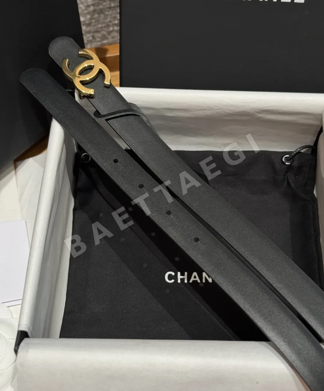 샤넬 타임리스 클래식 더블 C 카프스킨 벨트 상세 이미지 4