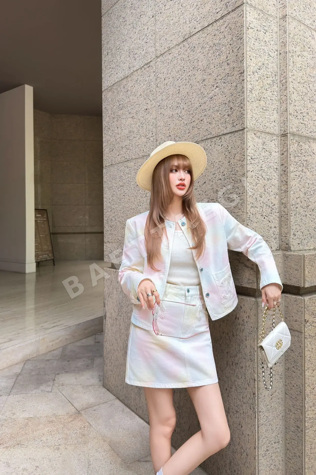 미우미우 타이다이 데님 미니스커트 상세 이미지 7