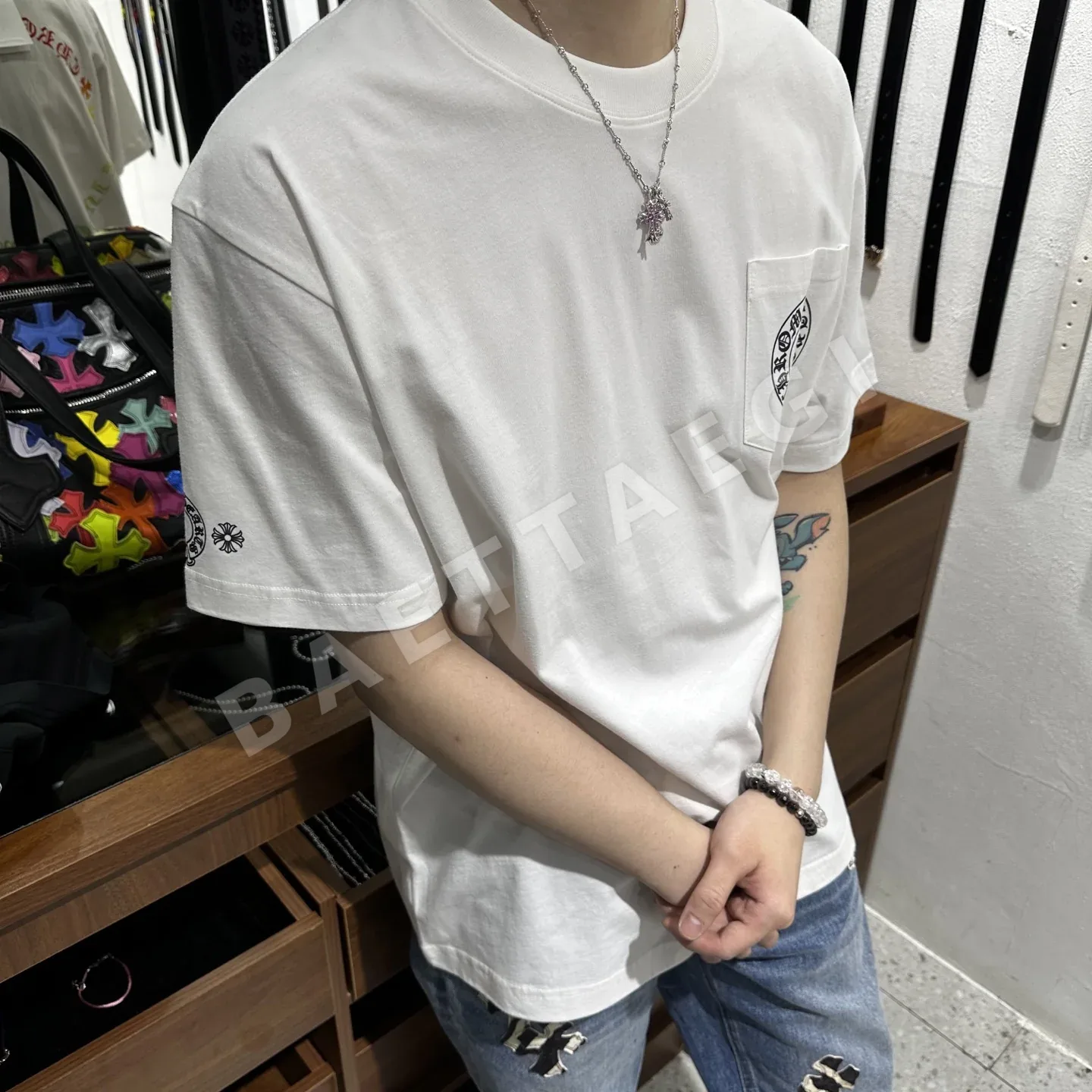 크롬하츠 남성 반팔 티셔츠 상세 이미지 7