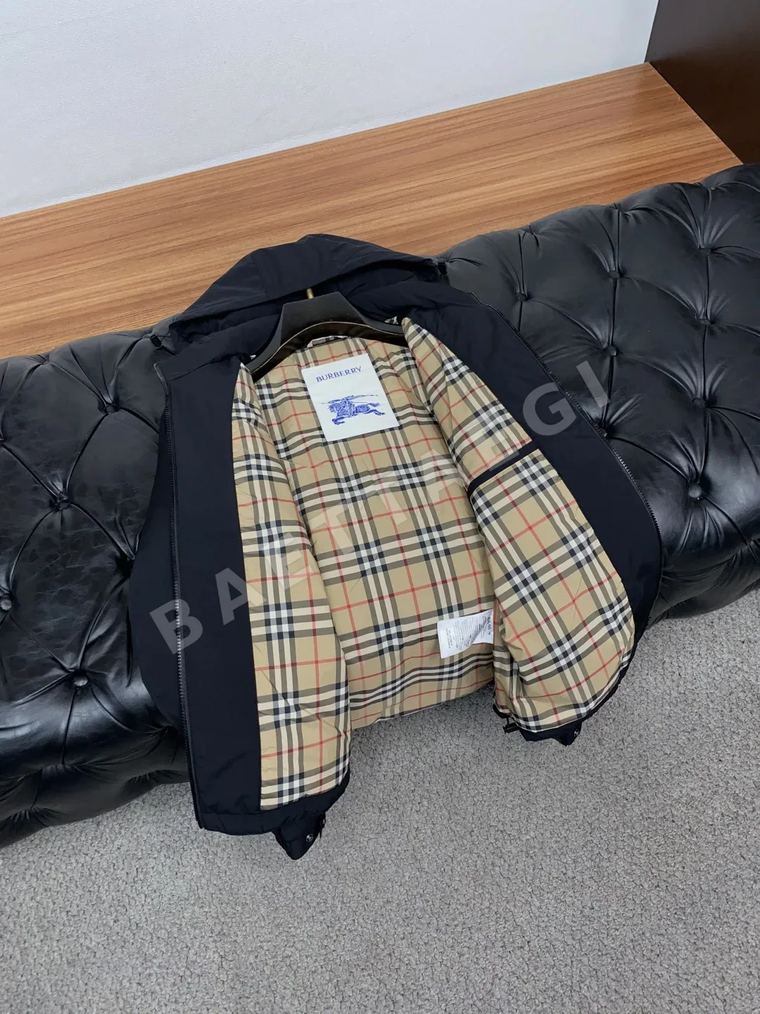 버버리 후드 코튼 자켓 남성용 상세 이미지 7