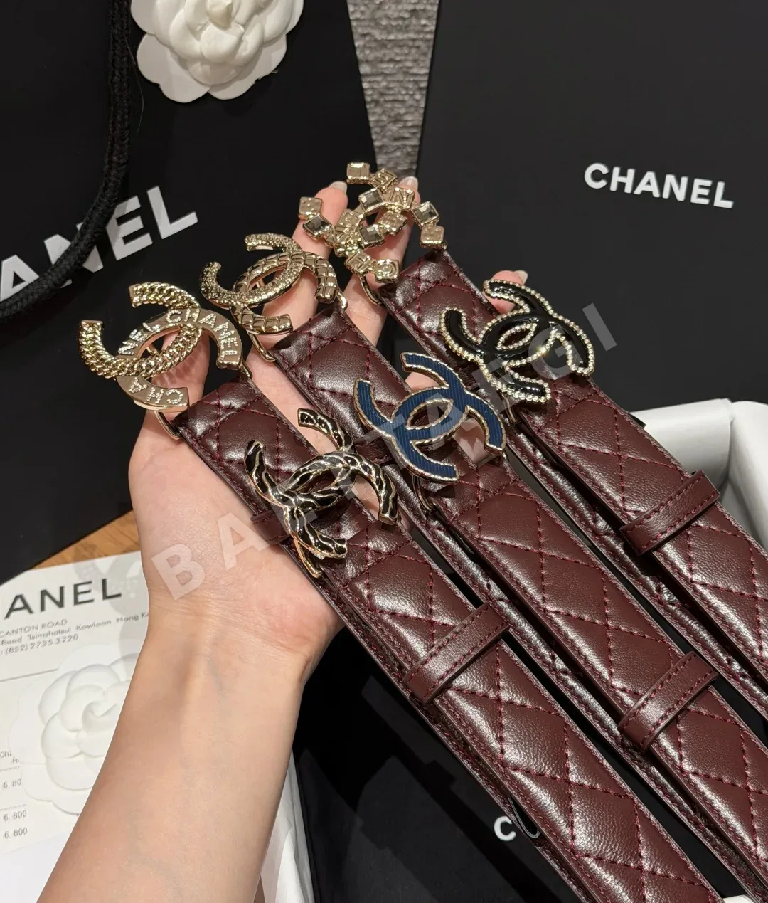 샤넬 카프스킨 다이아몬드 패턴 벨트 상세 이미지 3