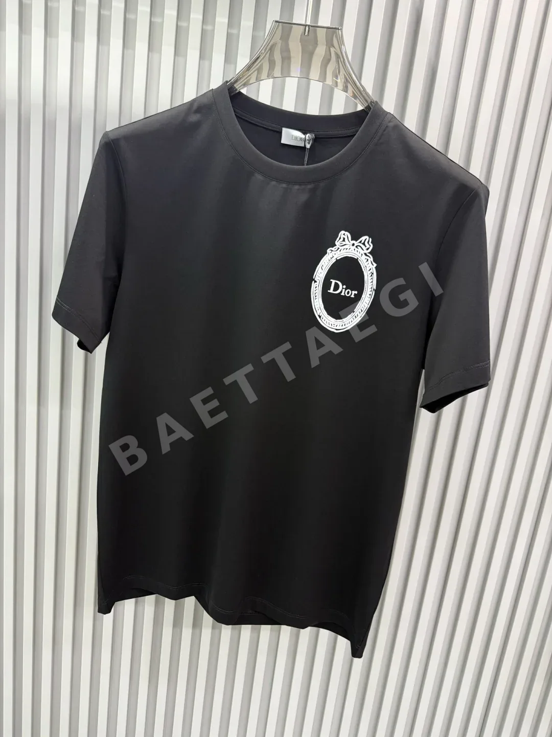 디올 플로키 프린트 남성 반팔 티셔츠 상세 이미지 3