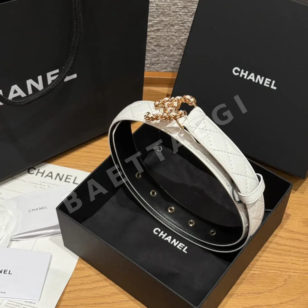 샤넬 더블 C 램스킨 벨트 상세 이미지 3