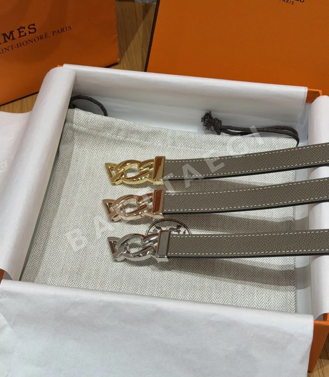 에르메스 닻 모양 체인 메탈 버클 벨트 상세 이미지 4