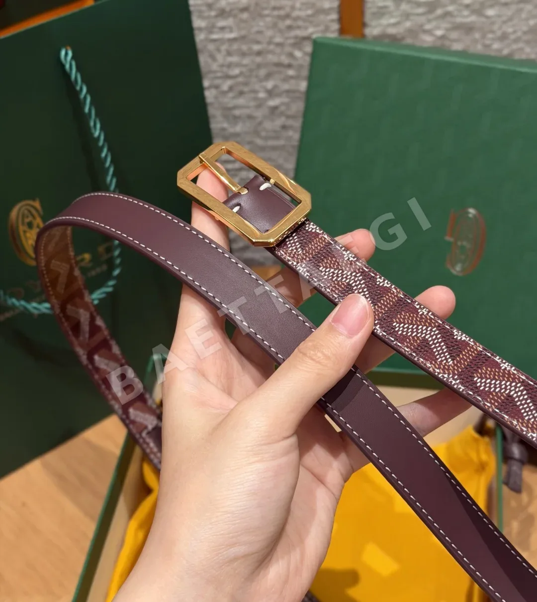 고야드 프레가트 20mm 가죽 벨트 상세 이미지 9