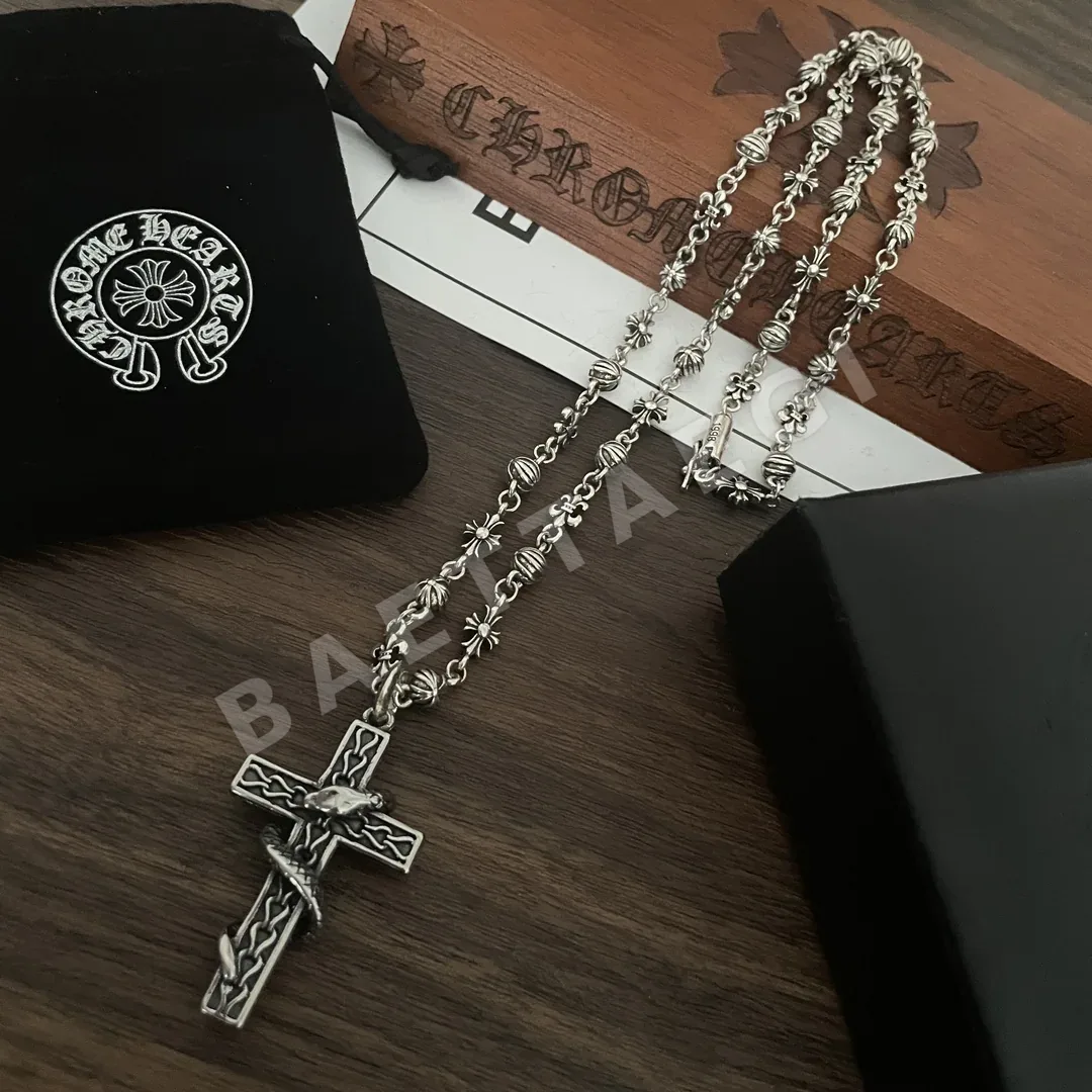 크롬하츠 크로스 스네이크 펜던트 목걸이 상세 이미지 2