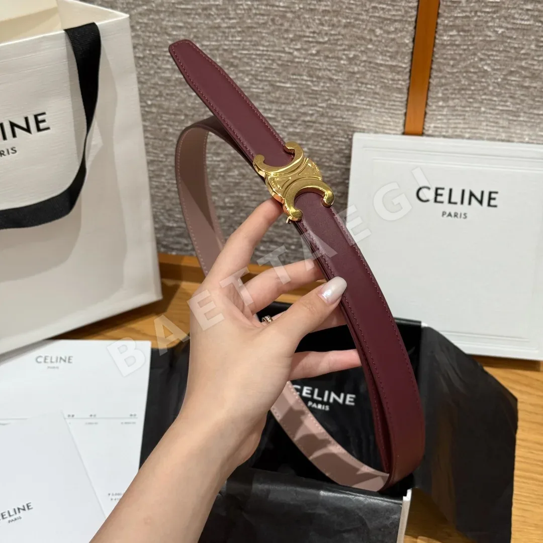셀린느 ALIX 미디엄 25mm 리버시블 가죽 벨트 상세 이미지 6