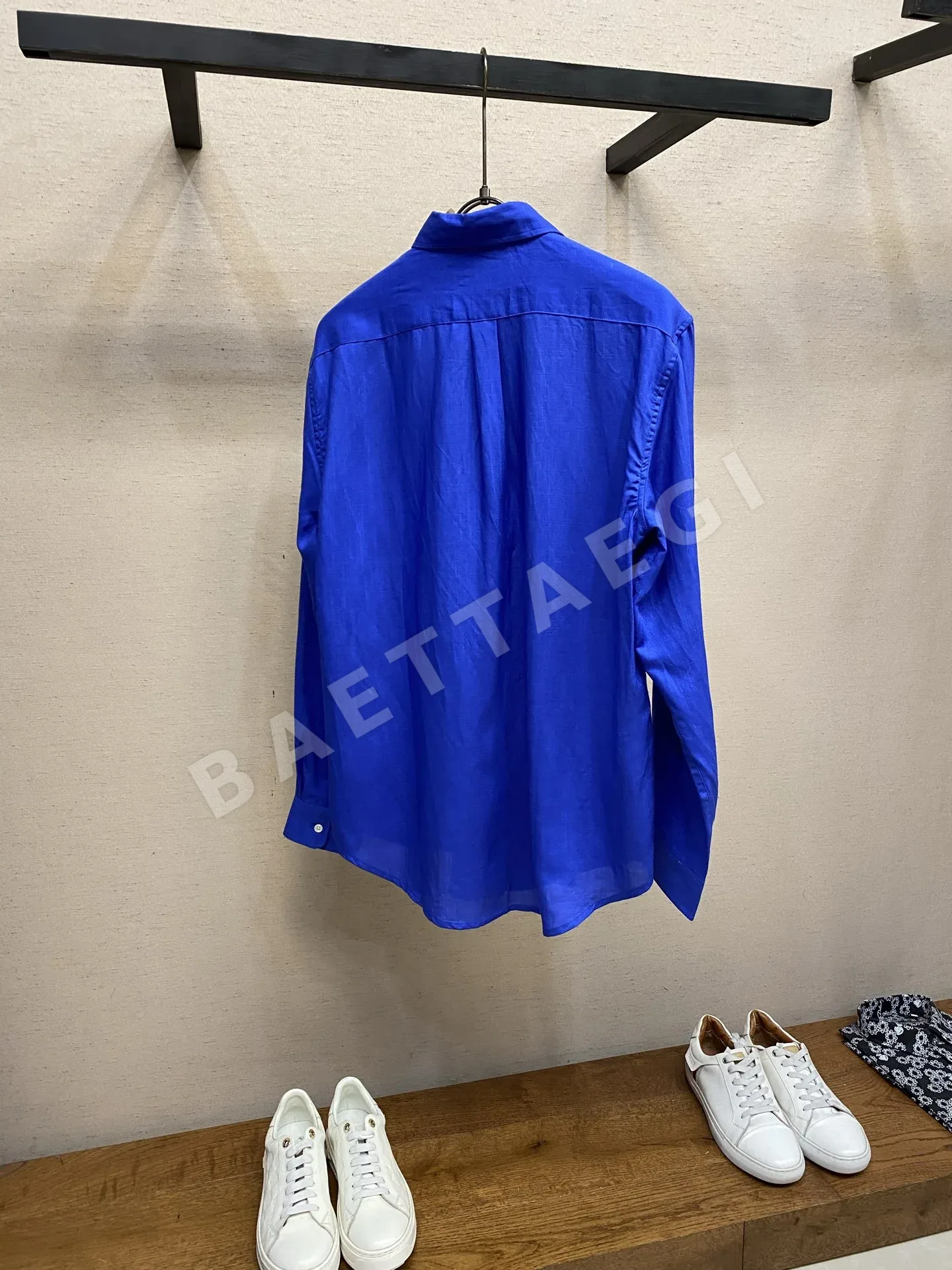폴로 린넨 카라 남성 긴팔 셔츠 상세 이미지 2