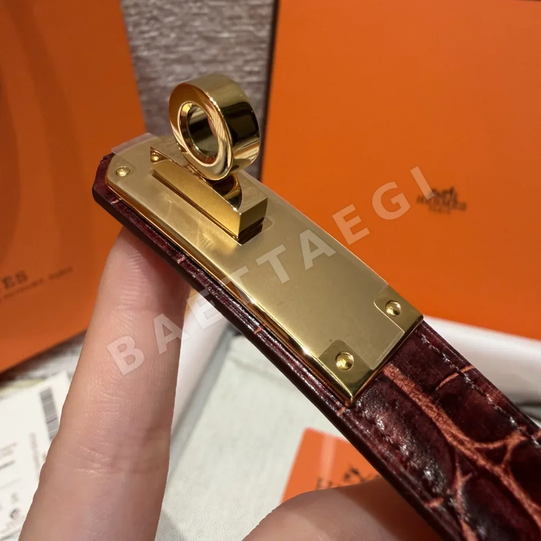 에르메스 켈리 버클 카프스킨 벨트 18mm 상세 이미지 5
