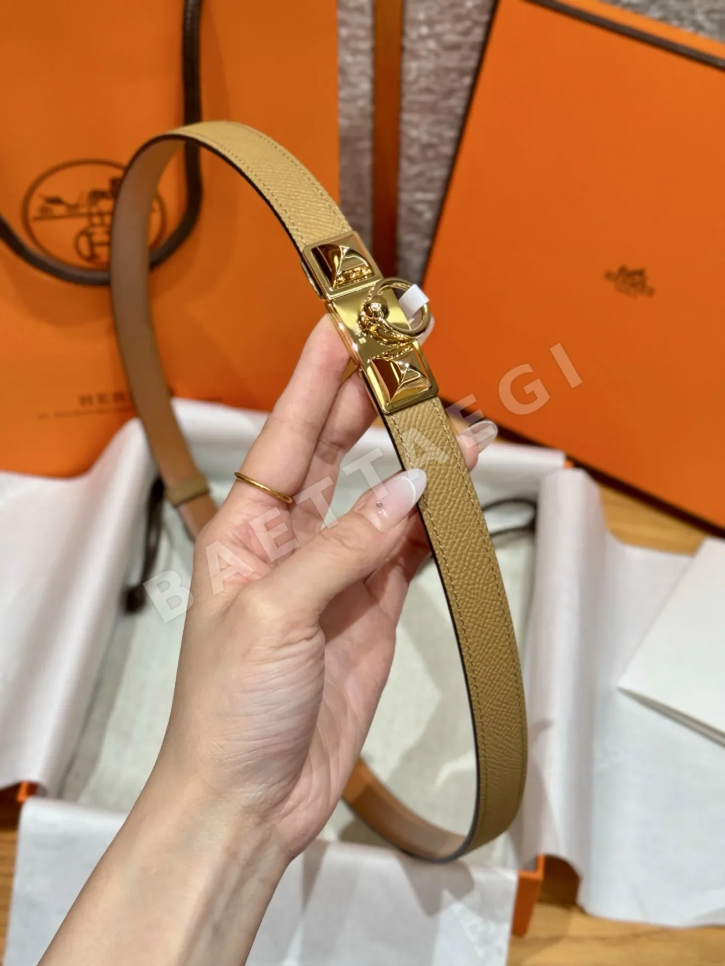에르메스 앱송 카프스킨 켈리 버클 여성용 벨트 상세 이미지 8