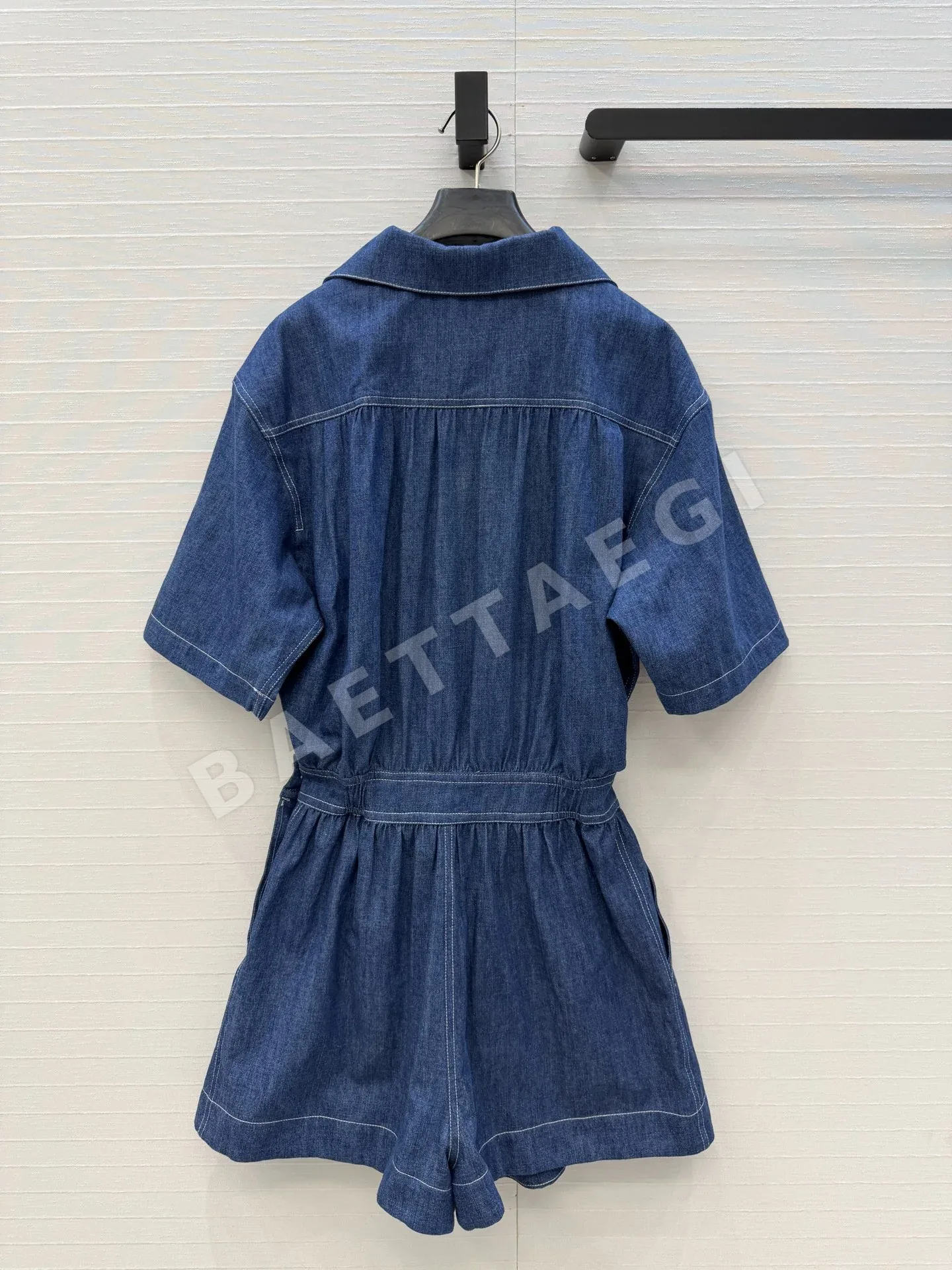 프라다 데님 반팔 카라 점프수트 원피스 상세 이미지 9