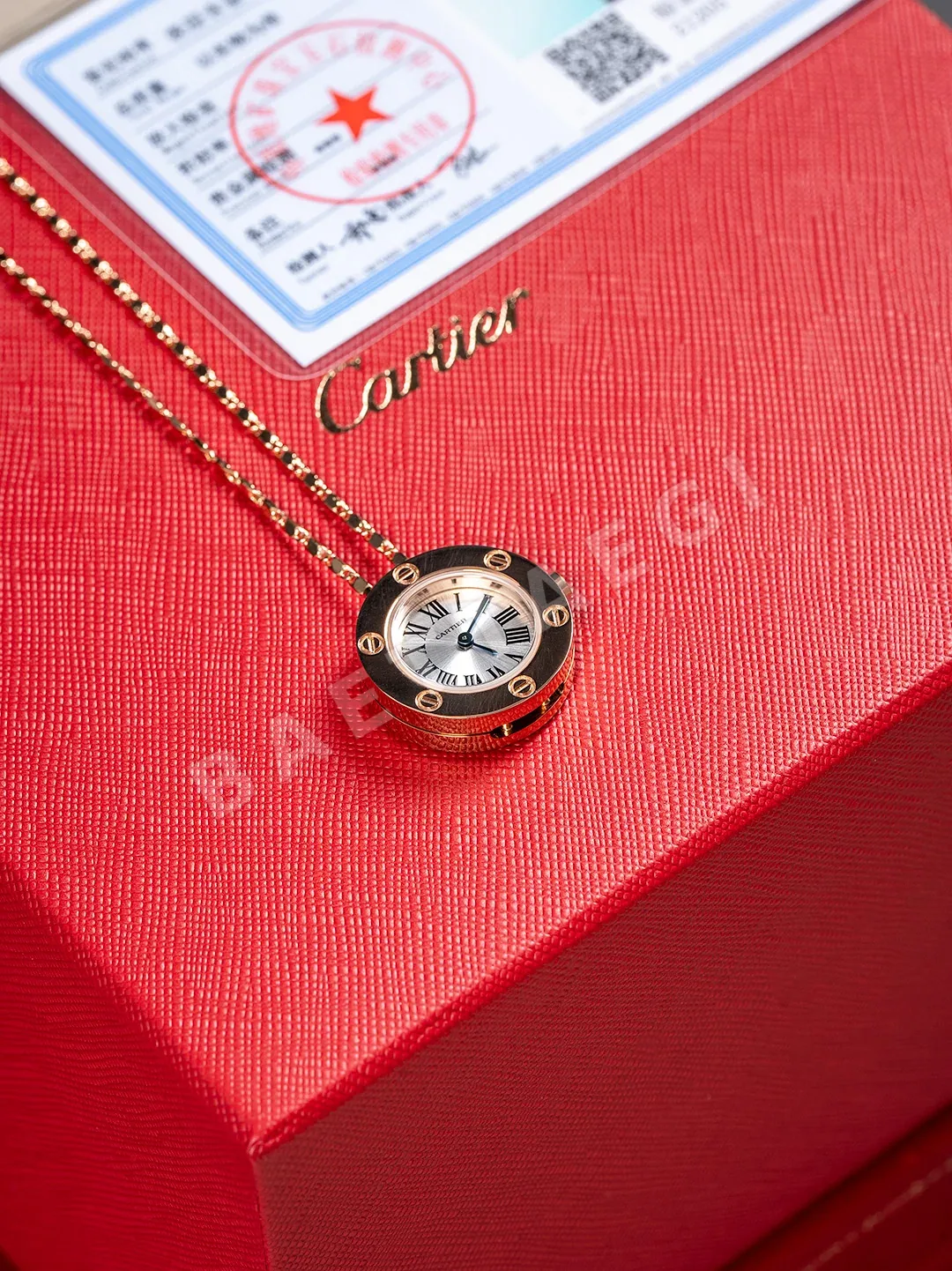 까르띠에 시계 쿼츠 무브먼트 다이아 로즈골드 블루 스틸밴드 가죽스트랩 레플리카 42859 Cartier 상세 이미지 5