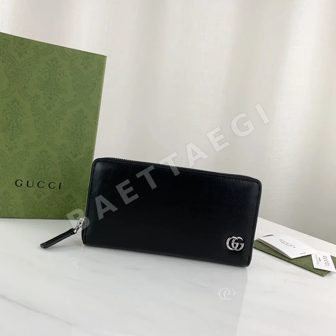 구찌 GG 마몬트 블랙 스무스 가죽 지갑 428736