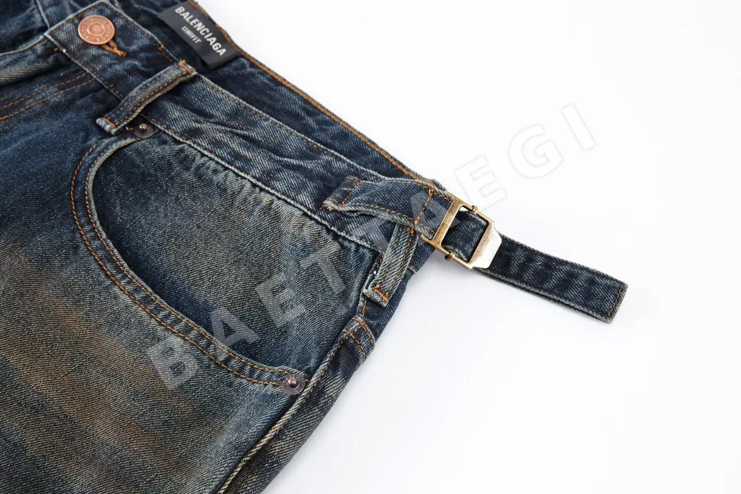 발렌시아가 매드다이드 워싱 남성 청바지 상세 이미지 4