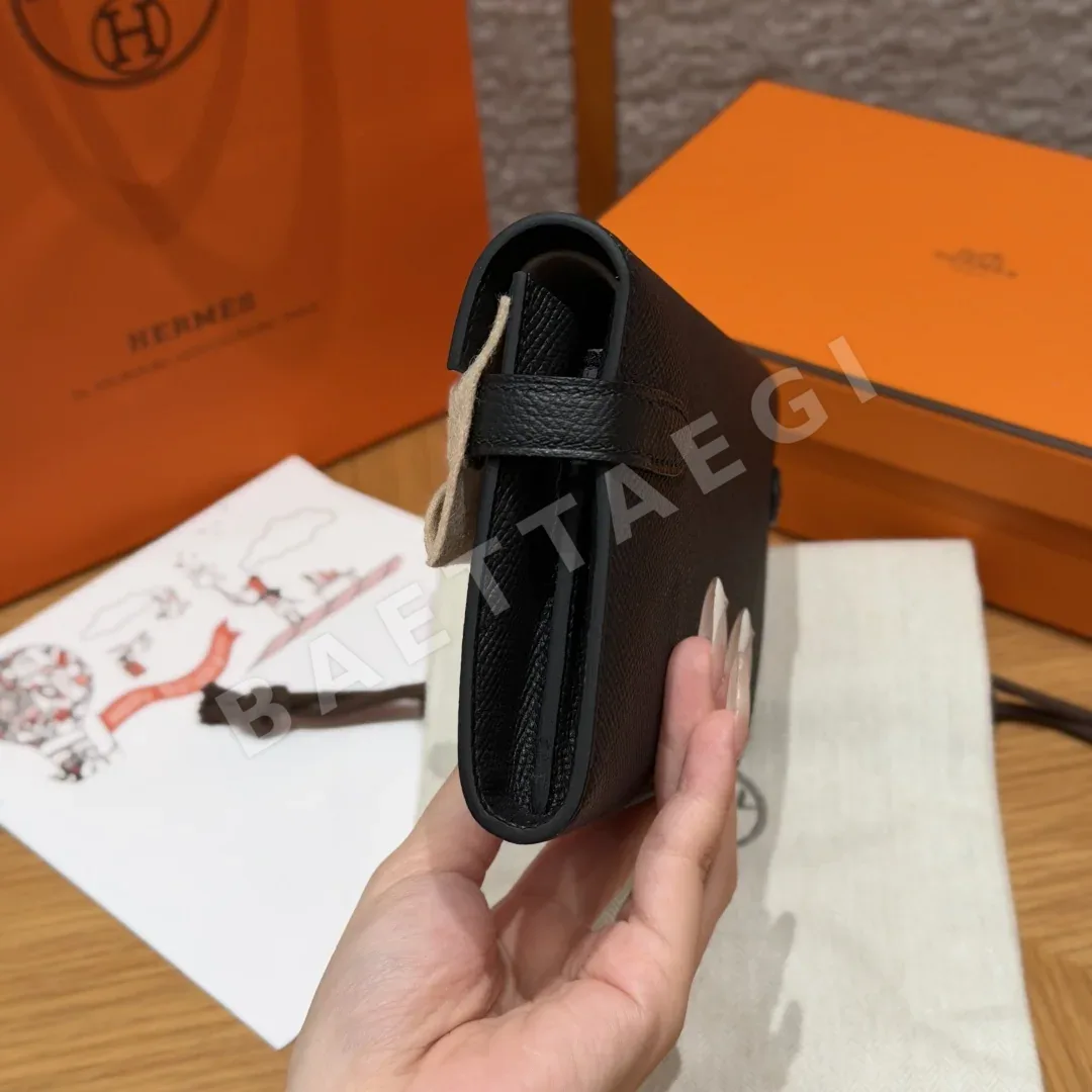 에르메스 켈리 투 고 숄더백 블랙 엡솜 가죽 상세 이미지 4