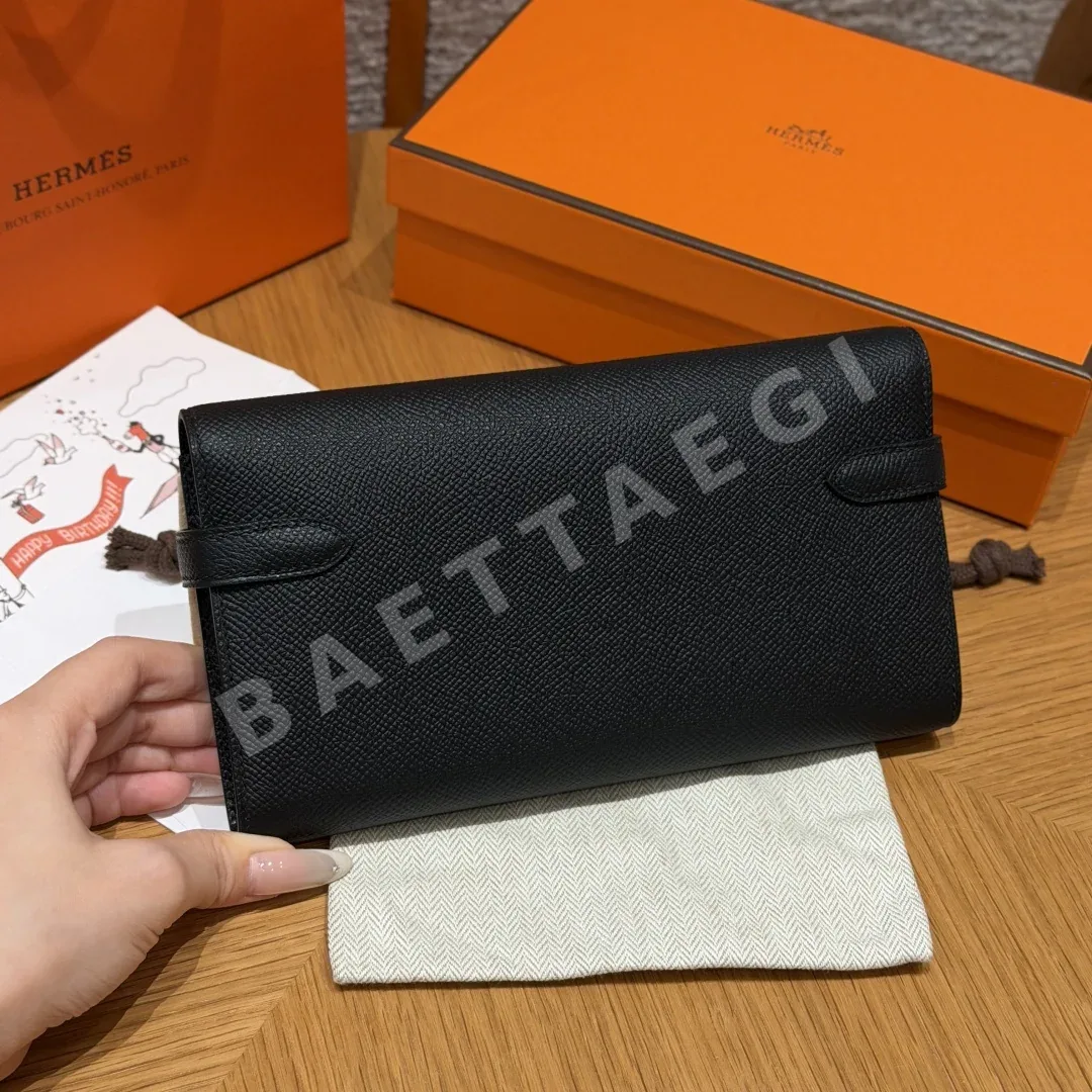 에르메스 켈리 투 고 숄더백 블랙 엡솜 가죽 상세 이미지 3