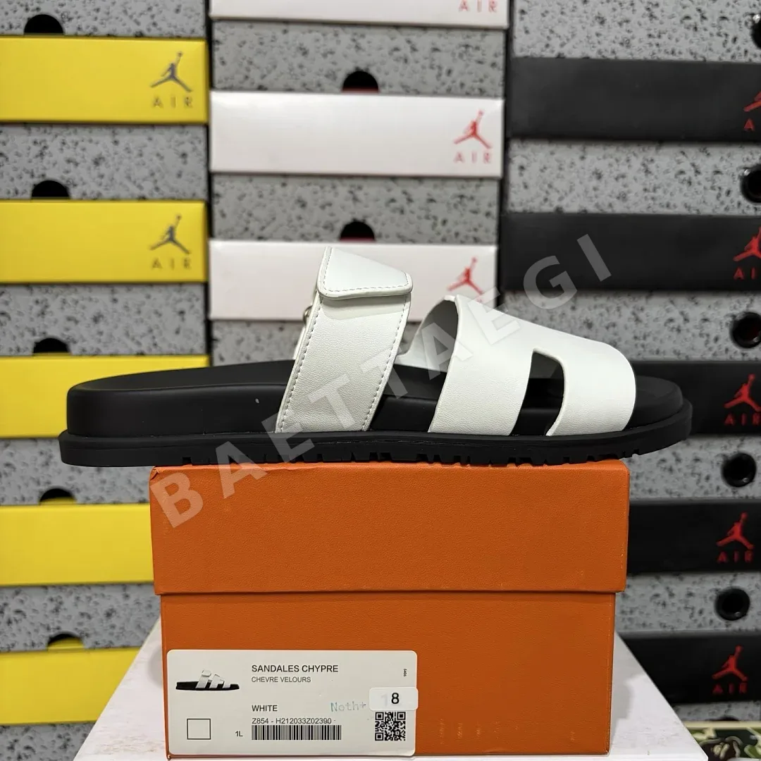 에르메스 [YX] 화이트 205748 Hermes Chypre Sandal /