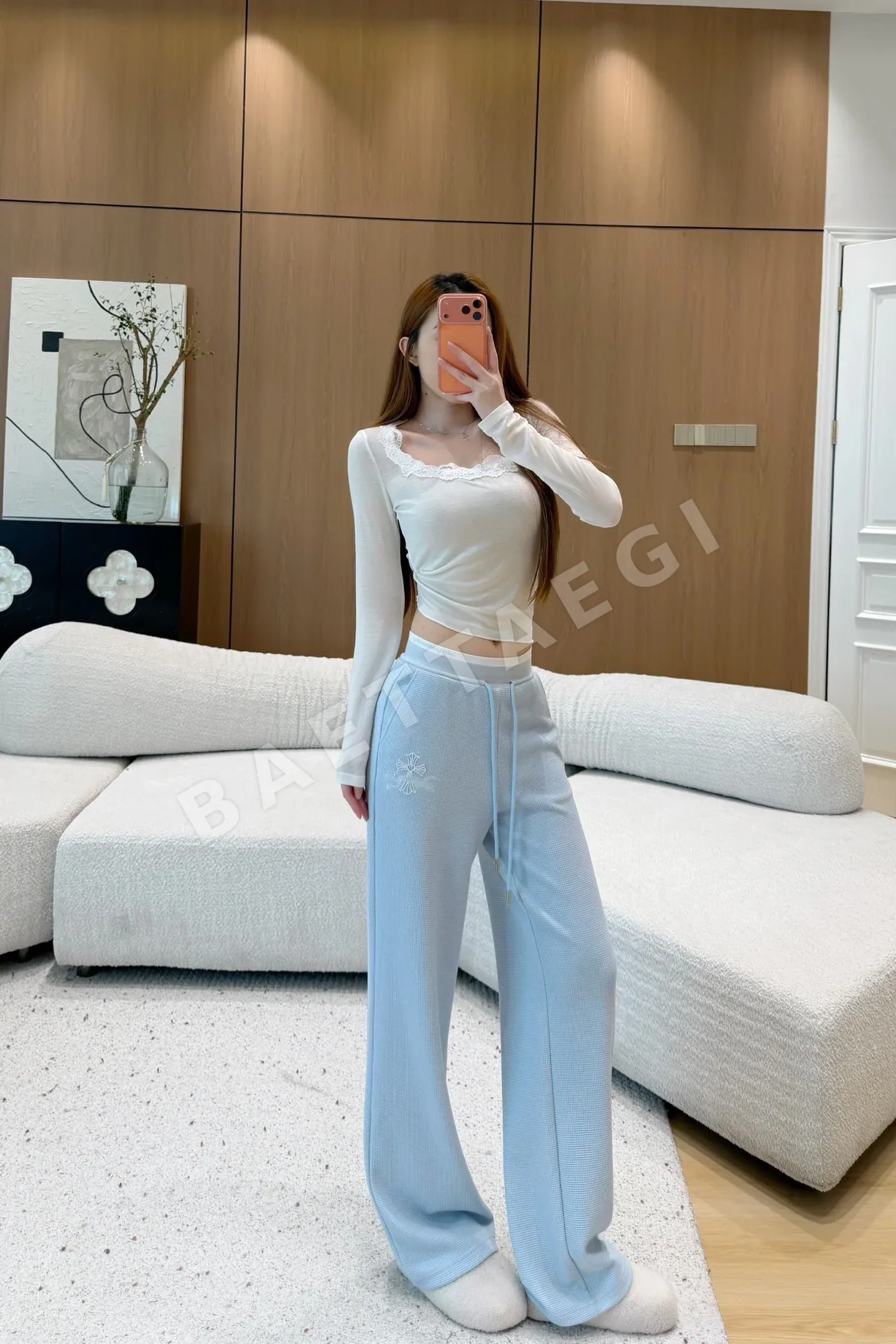 크롬하츠 드로스트링 여성 바지 상세 이미지 8