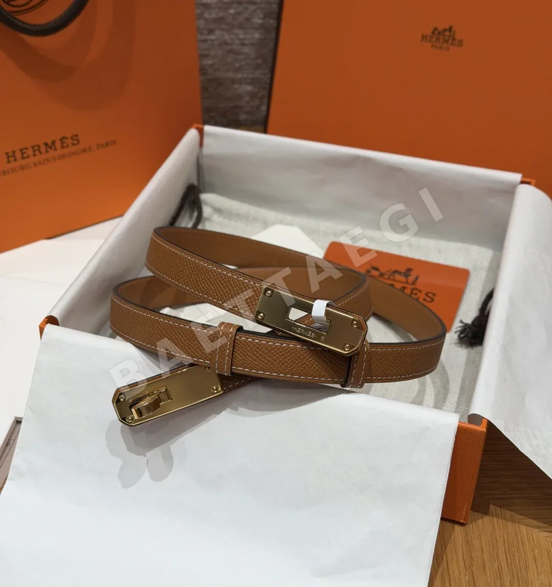 에르메스 팔라듐 켈리 버클 가죽 벨트 177820