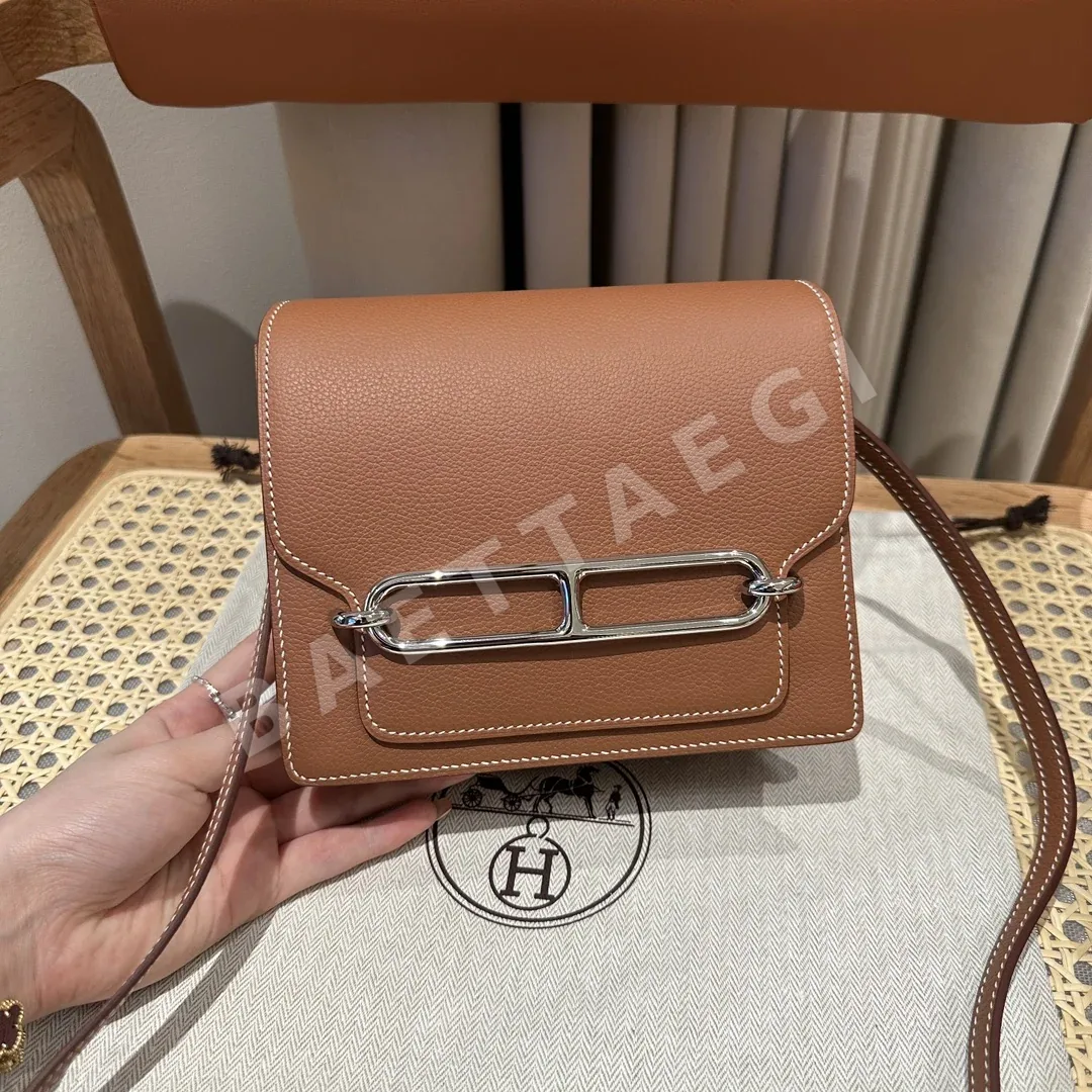 에르메스 시브르 염소가죽 실버 장식 핸드백 19 CM 상세 이미지 1