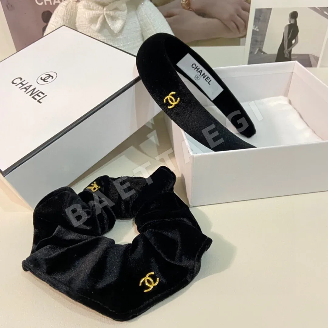 샤넬 벨벳 투피스 헤어밴드 세트 상세 이미지 8